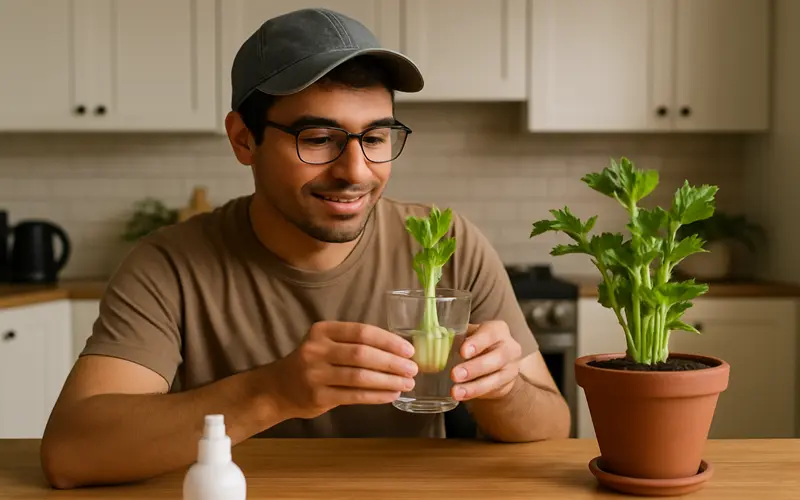 کاشت کرفس در آب
