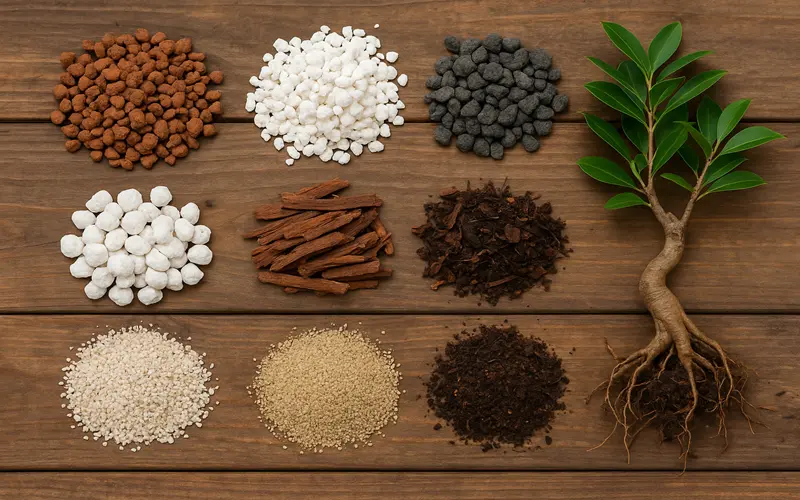 مواد و ترکیبات خاک مناسب بونسای