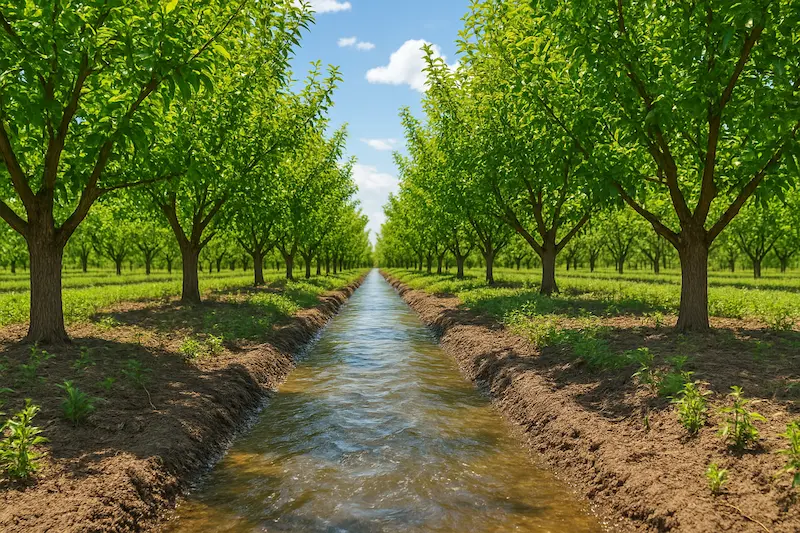 نیاز آبی درختان میوه