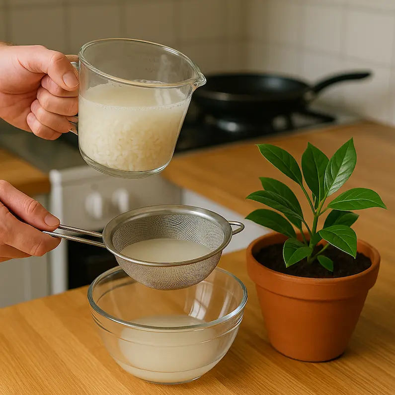 چگونه از آب برنج برای گیاهان استفاده کنیم؟