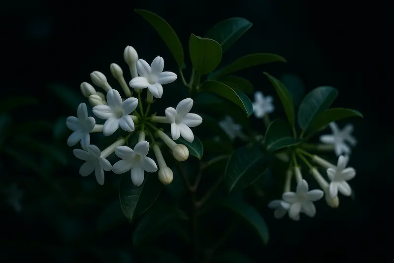 گل یاسمن ماداگاسکار (Madagascar Jasmine) – رایحه‌ای دلنشین برای شب