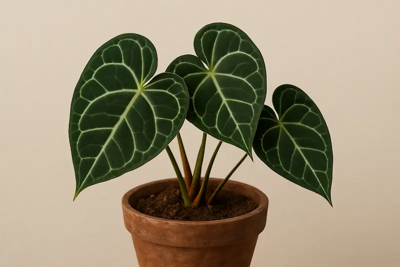 آنتوریوم کریستالی (Anthurium Clarinervium)