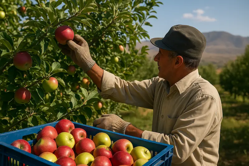 برداشت سیب اشنویه