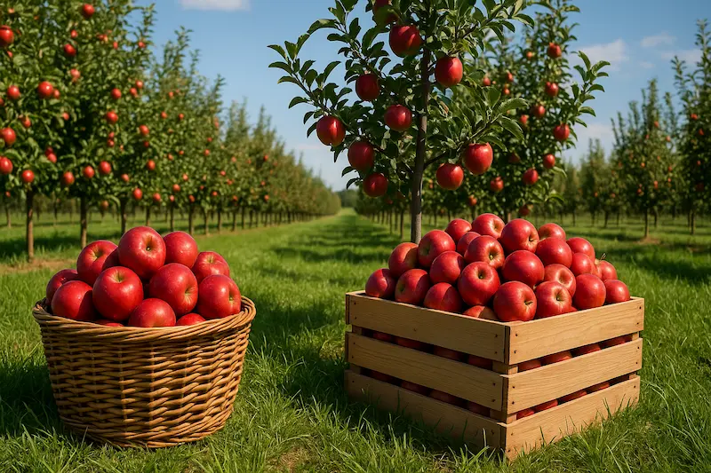 میزان برداشت سیب در هر هکتار