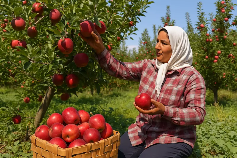 برداشت سیب از باغات مراغه