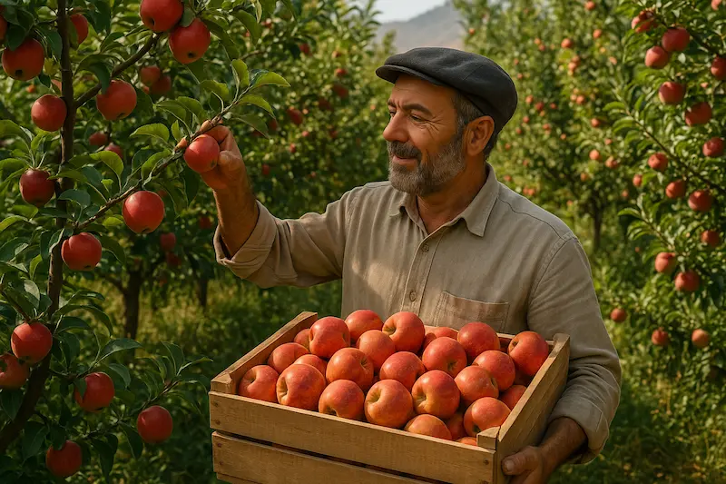 زمان طلایی برداشت سیب در مراغه
