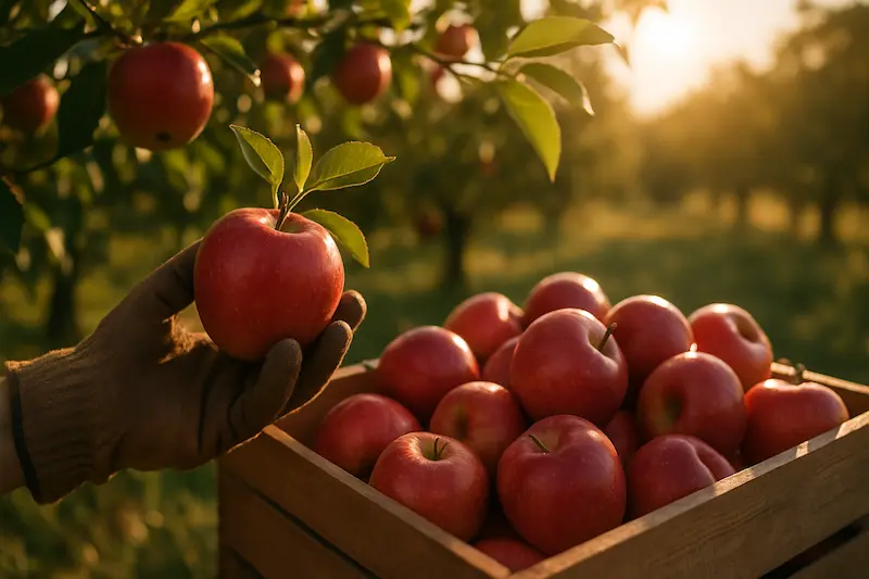 زمان مناسب برای چیدن سیب‌ها