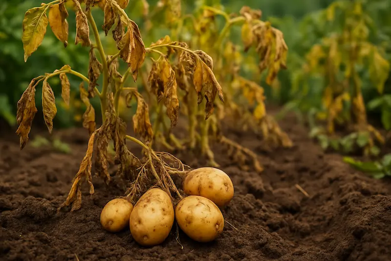 آمادگی سیبزمینی برای برداشت