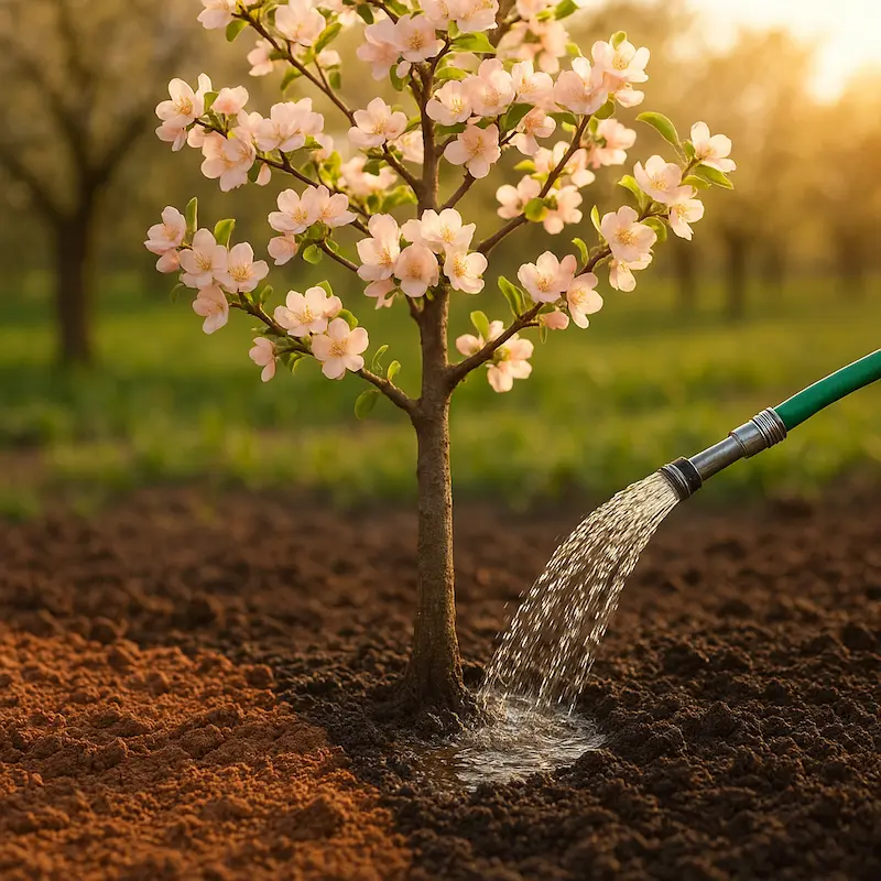 بهترین زمان آبیاری درخت به هنگام گلدهی