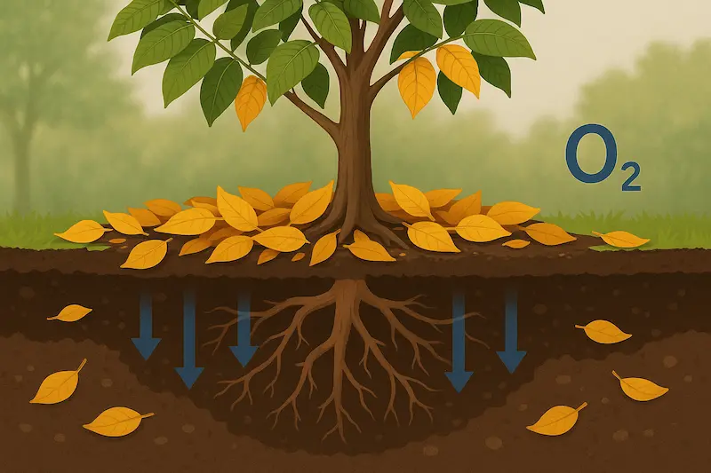 آیا برگ گردو اکسیژن خاک را کم میکند؟
