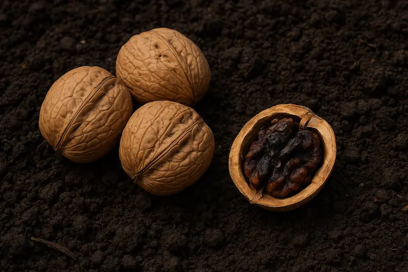 کمبود اکسیژن باعث سیاه شدن مغز گردو میشود