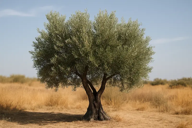 1. زیتون (Olea europaea) – سلطان مقاومت در گرما و بی‌آبی
