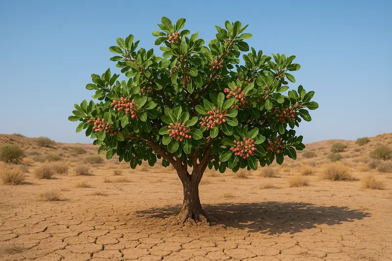 2. پسته (Pistacia vera) – گنجی در دل کویر