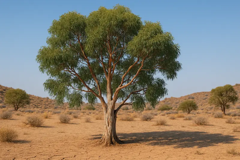 4. اکالیپتوس (Eucalyptus spp.) – درختی با رایحه درمانی