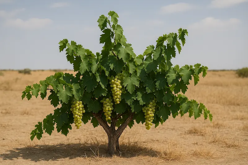5. مو (انگور – Vitis vinifera) – مقاوم، مفید، زیبا