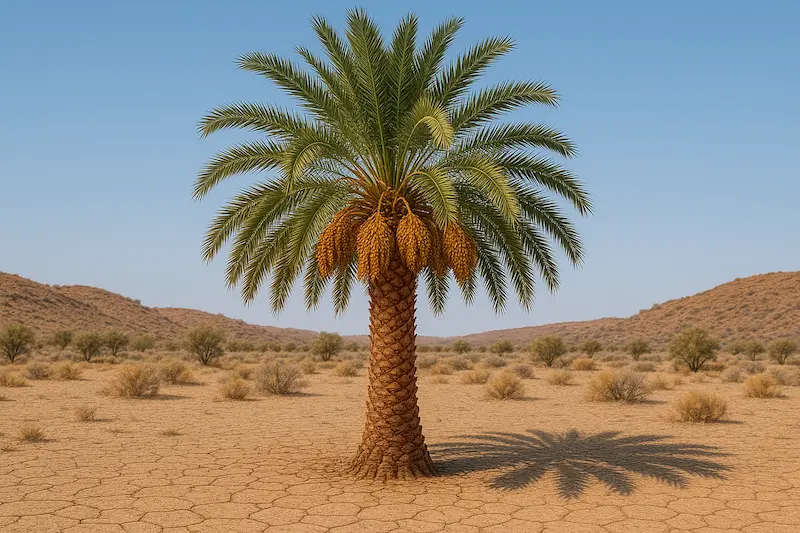 6. خرما (Phoenix dactylifera) – ملکه‌ی مناطق گرمسیری