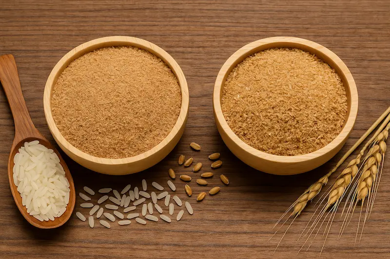 مقایسه مستقیم سبوس برنج و جوانه گندم