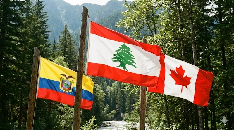 پرچم کدام کشورها درخت دارد؟