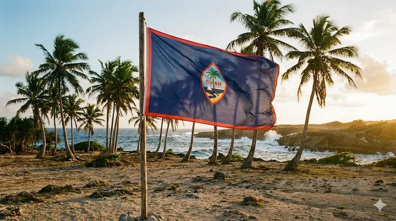 🇬🇺 گوام (Guam) | درخت نارگیل؛ نماد بقا و مقاومت در دل طبیعت 🌴