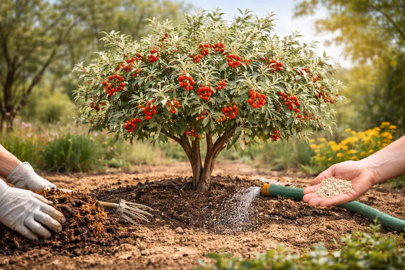 تاثیر شرایط آبوهوایی و آبیاری بر میوه ندادن سنجد