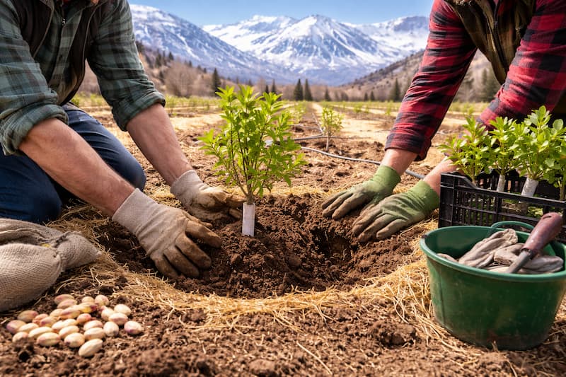 بهترین روش کاشت درخت پسته در مناطق سردسیر و کوهستانی