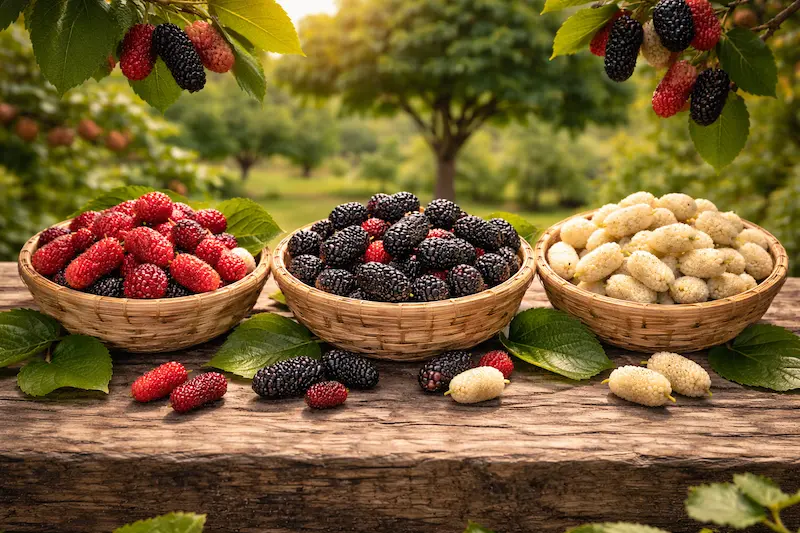 انواع درخت و میوه توت
