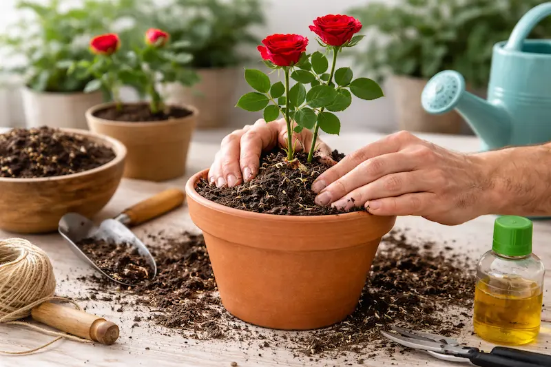 ریشه دار کردن گل رز