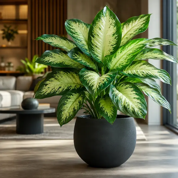 13. دیفن‌باخیا (Dieffenbachia) – گیاه پهن‌برگِ جذاب