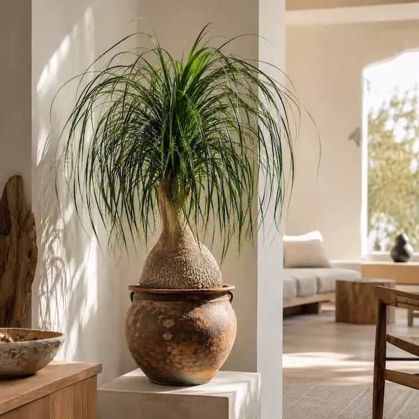 14. نخل لیندا (Ponytail Palm) – گیاه مینیاتوریِ صبور