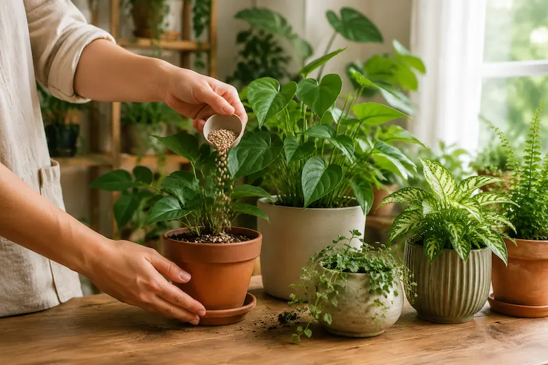 راهنمای کامل کوددهی گیاهان آپارتمانی