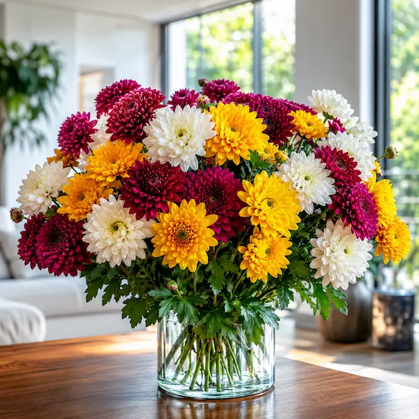 15. گل داوودی (Chrysanthemum) – قهرمان رنگارنگِ پاکسازی