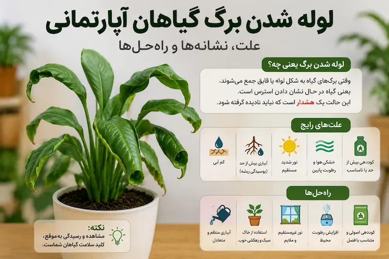 علت لوله شدن برگ‌ها