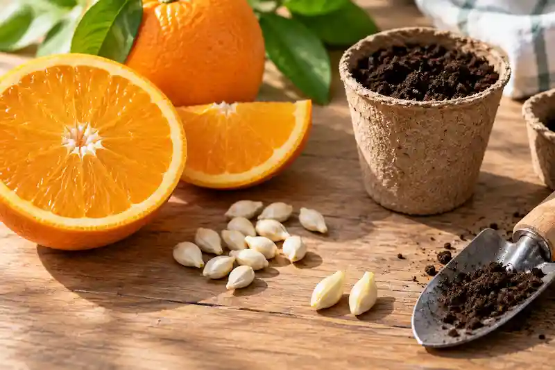 روش کاشت هسته پرتقال در خاک